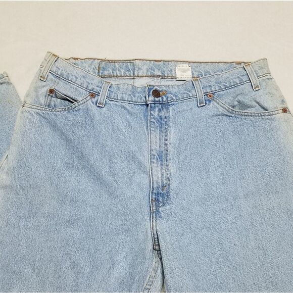VINTAGE Levi's 560 Orange Tab Light Wash Jeans 18 - Picture 6 of 12